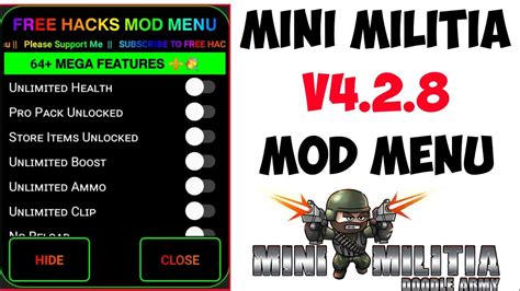mini militia mod menu 4.2.8 download|Mini Militia V.4.2.8 Mod Menu V2 .